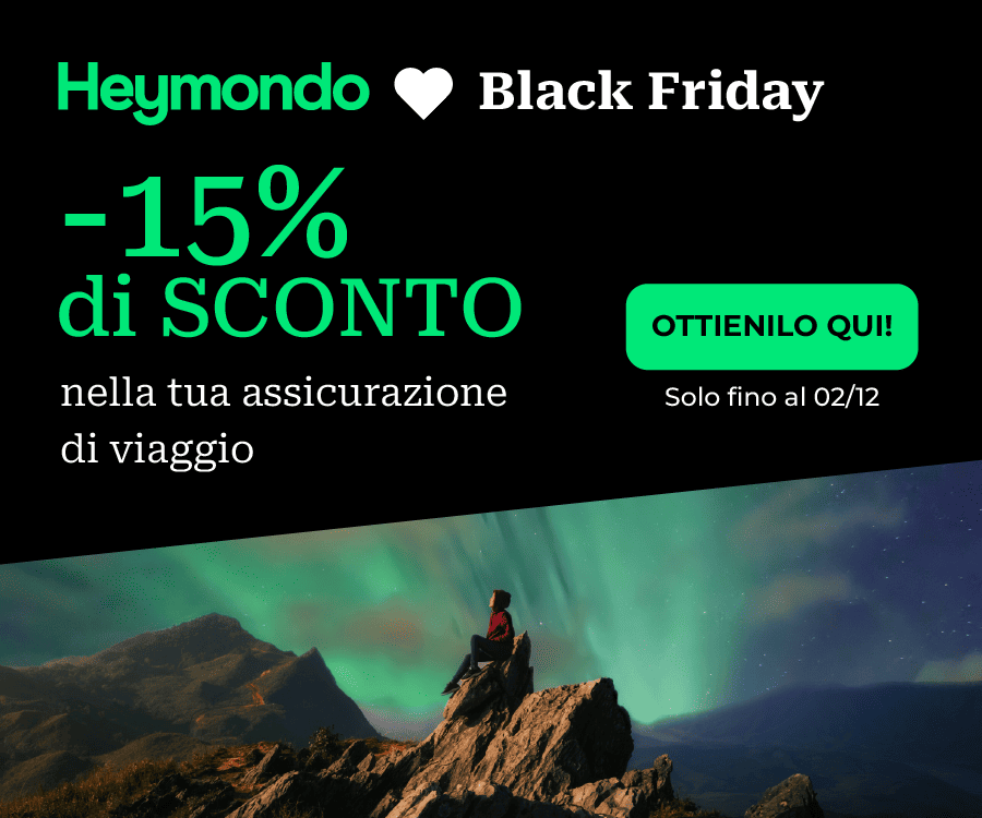 ASSICURAZIONE VIAGGIO HEYMONDO BLACK FRIDAY